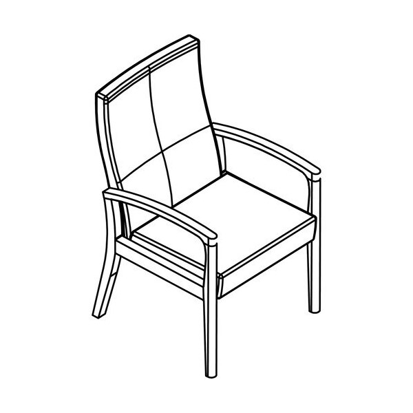 Groupe Lacasse Chair, Patient, Sencha, Mid-Back, 24inWx25inLx39inH, Meteor LASHEPMW4SL24 - main